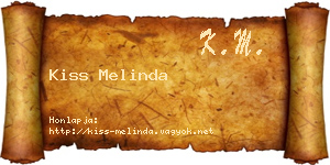 Kiss Melinda névjegykártya